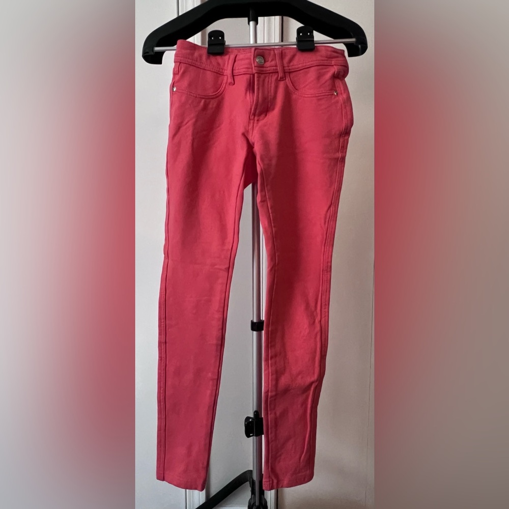 Vibrant Peach Skinny Stretchy Pants